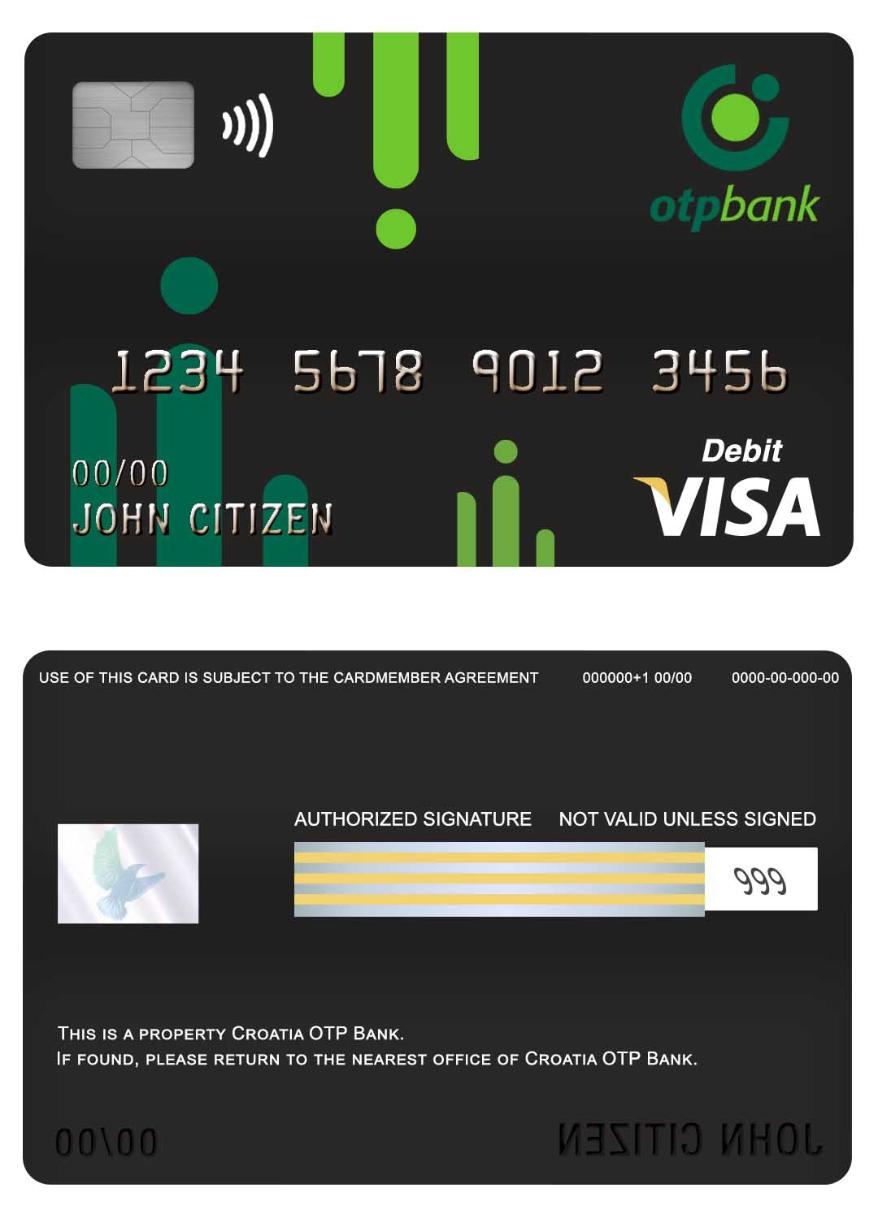 Croatia OTP bank visa debit card